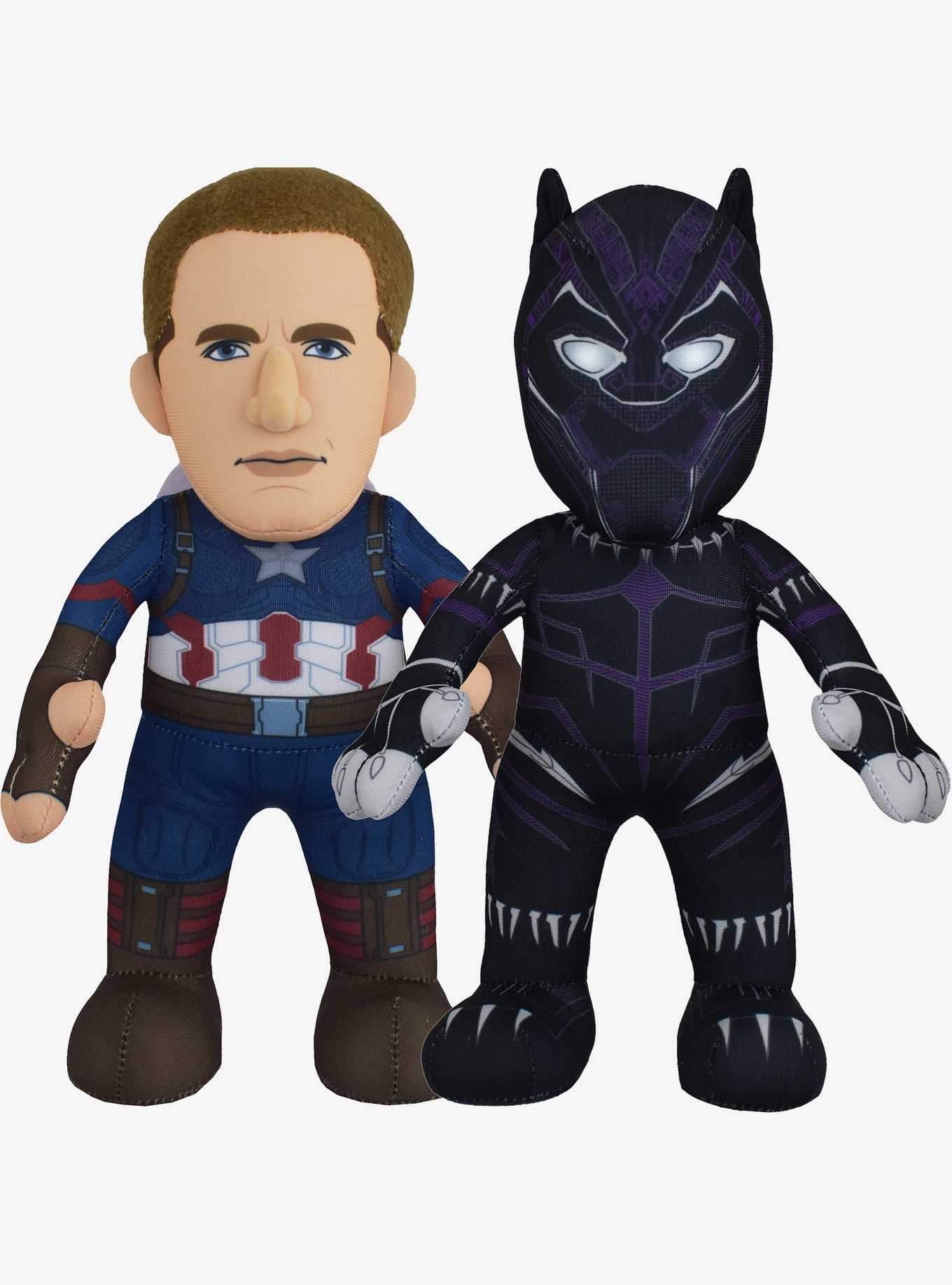 Marvel Captain America and Black Panther Bleacher Creatures Plush Bundle, , hi-res