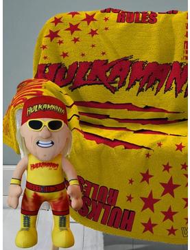 WWE Hulk Hogan Sleep Squad Throw Blanket x Plush Bundle, , hi-res
