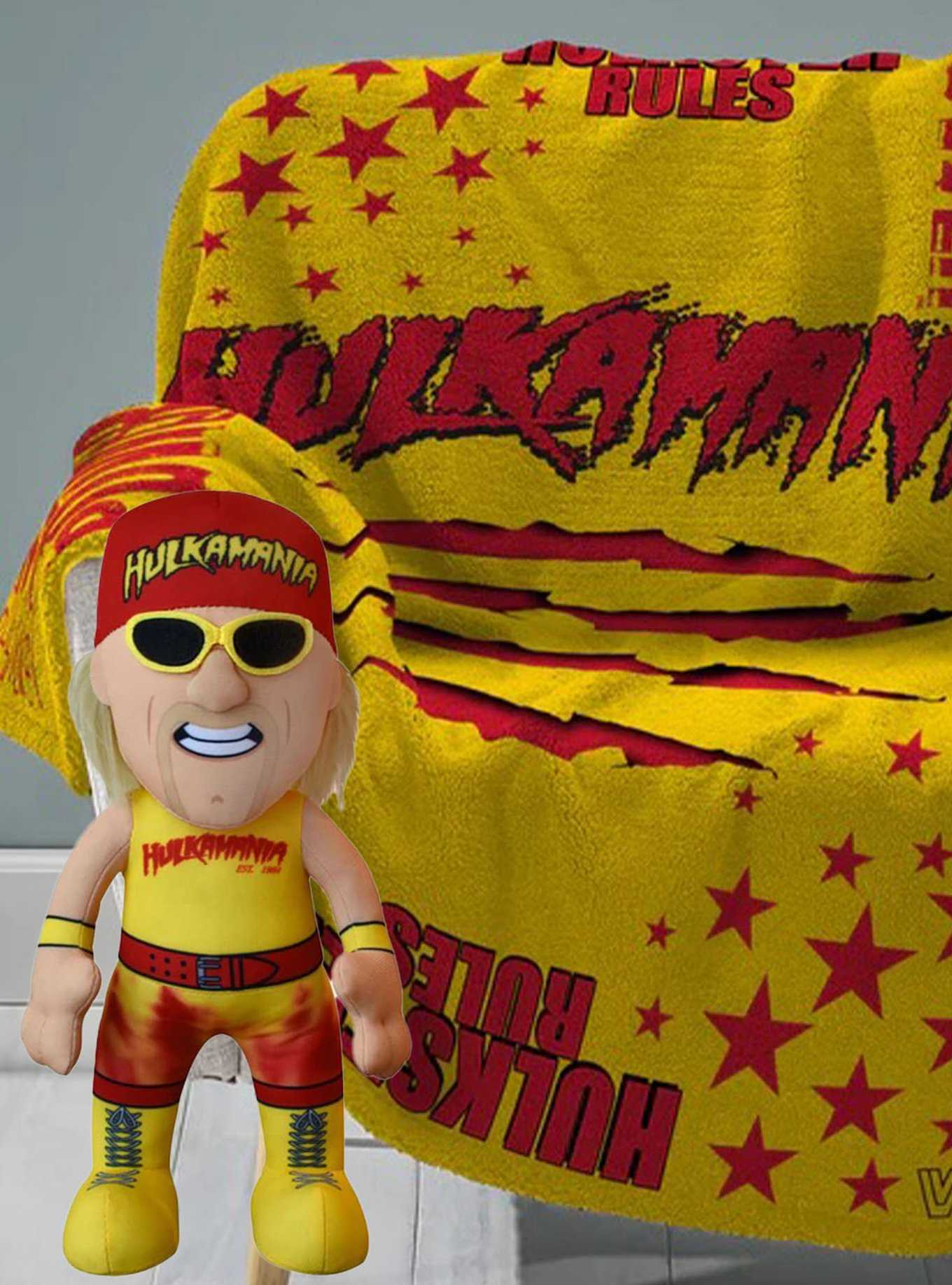 WWE Hulk Hogan Sleep Squad Throw Blanket x Plush Bundle, , hi-res