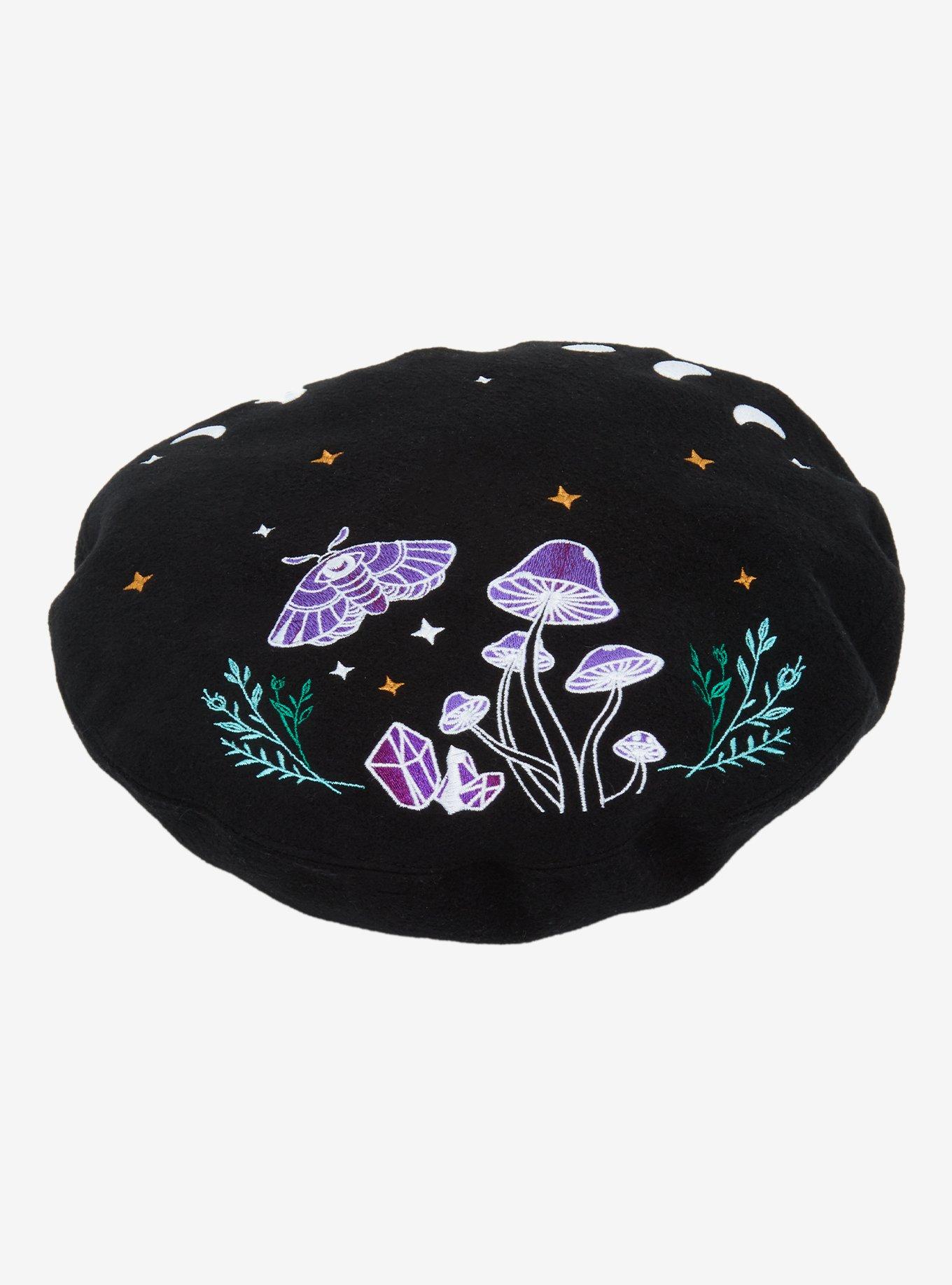 Mushroom Cap Embroidered Beret