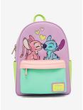Loungefly Disney Lilo & Stitch: The Series Angel and Stitch Corduroy Mini Backpack - BoxLunch Exclusive, , hi-res