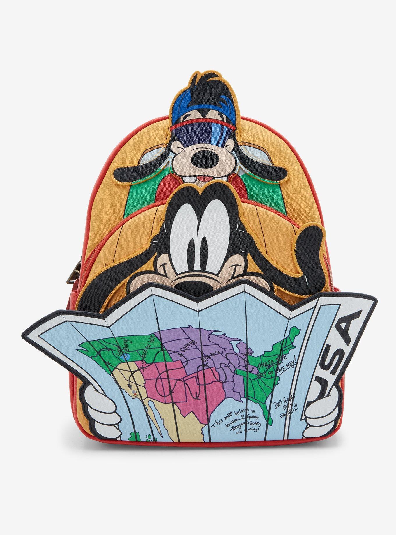 Loungefly Disney A Goofy Movie Portraits Map Mini Backpack  display picture 1