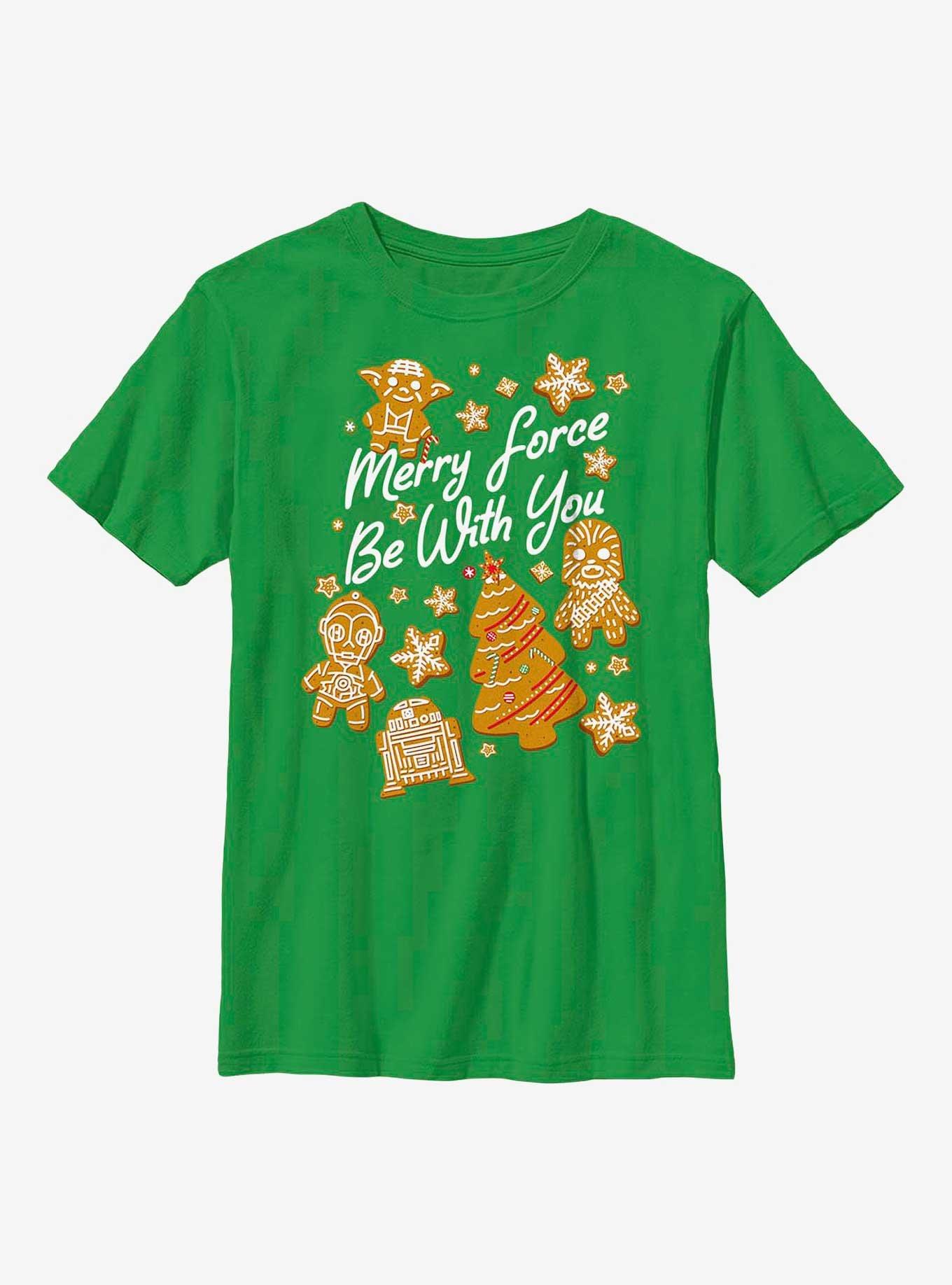 Star Wars Merry Force Be With You Cookies Youth T-Shirt, , hi-res