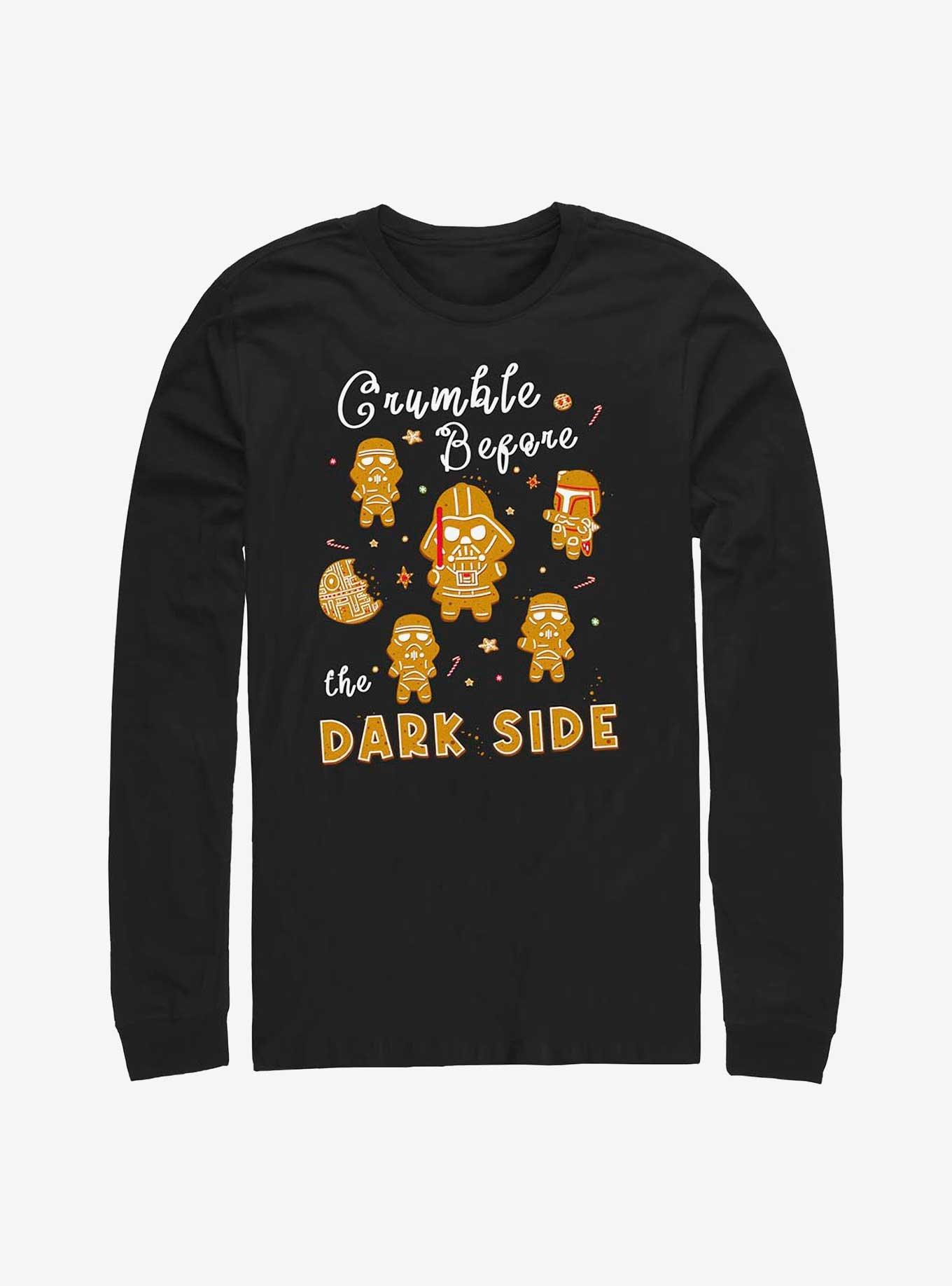 Star Wars Crumble Before The Dark Side Cookies Long-Sleeve T-Shirt, BLACK, hi-res