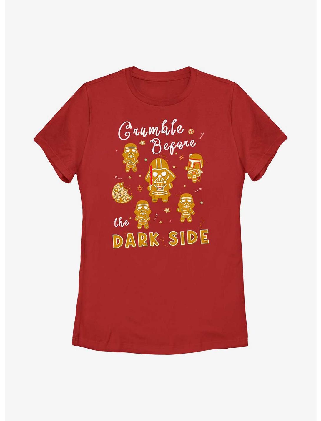 Star Wars Crumble Before The Dark Side Cookies Womens T-Shirt, RED, hi-res