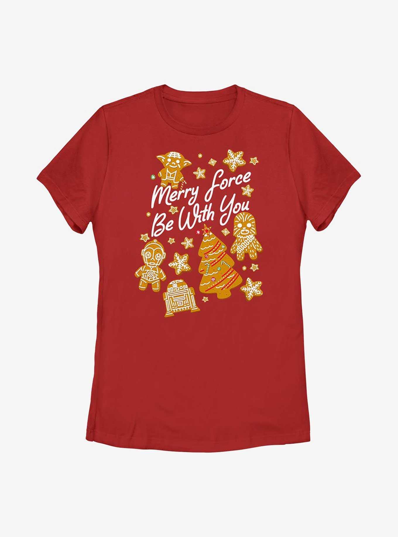 Star Wars Merry Force Be With You Cookies Womens T-Shirt, , hi-res