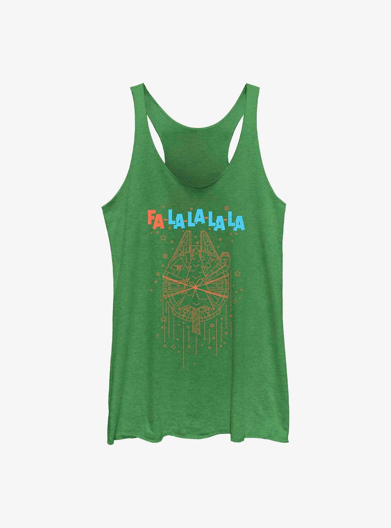 Star Wars Fa La La Falcon Womens Tank Top, ENVY, hi-res