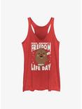 Star Wars Chewie Happy Life Day Womens Tank Top, RED HTR, hi-res
