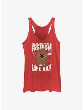 Star Wars Chewie Happy Life Day Womens Tank Top, , hi-res