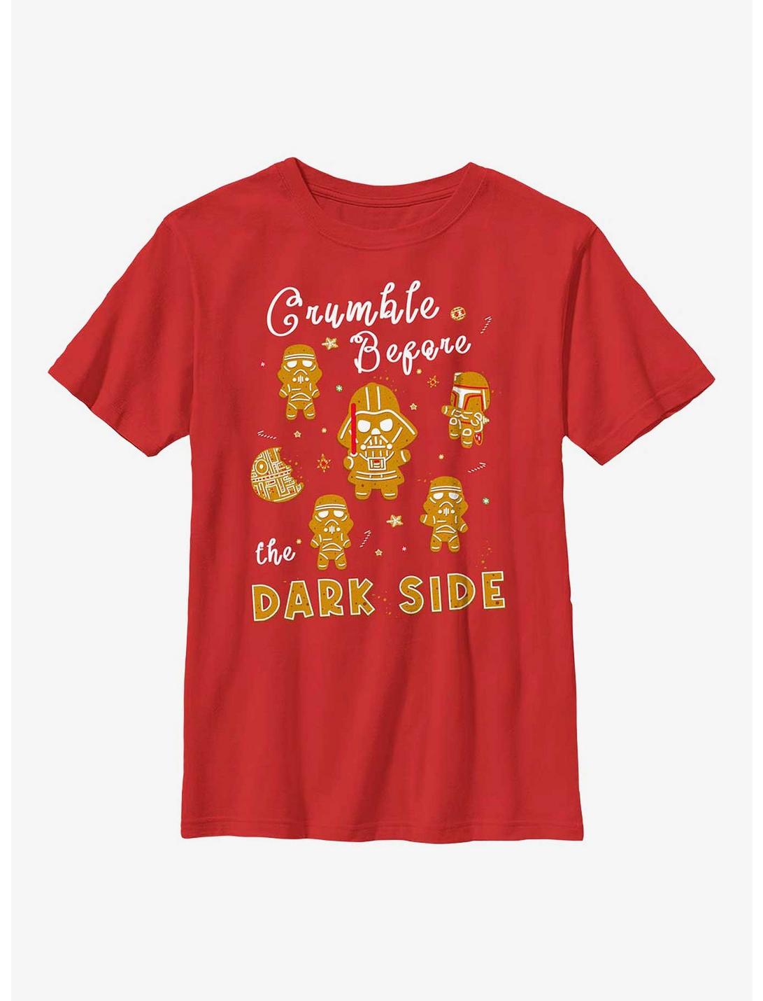 Star Wars Crumble Before The Dark Side Cookies Youth T-Shirt, RED, hi-res