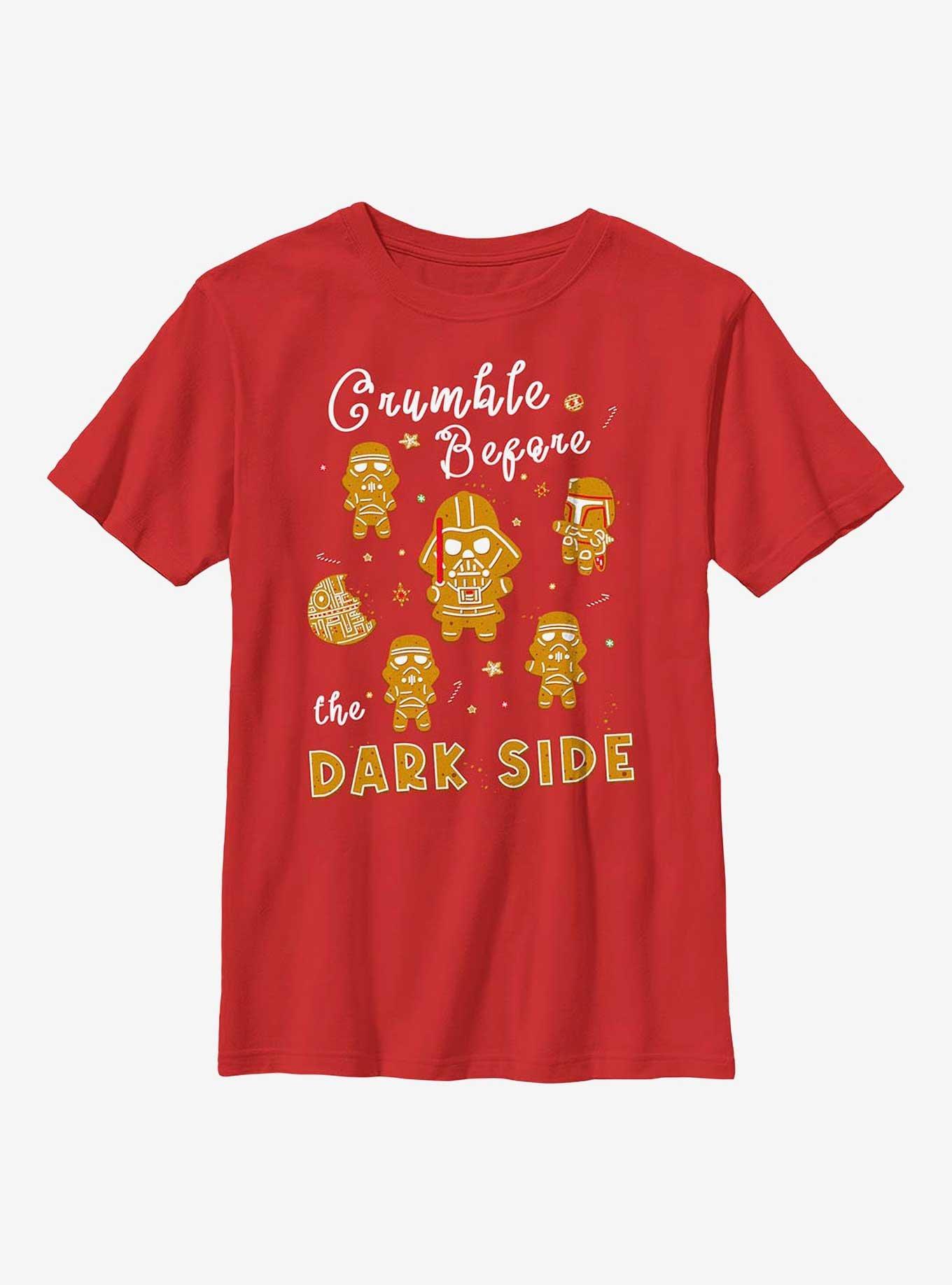 Star Wars Crumble Before The Dark Side Cookies Youth T-Shirt, RED, hi-res