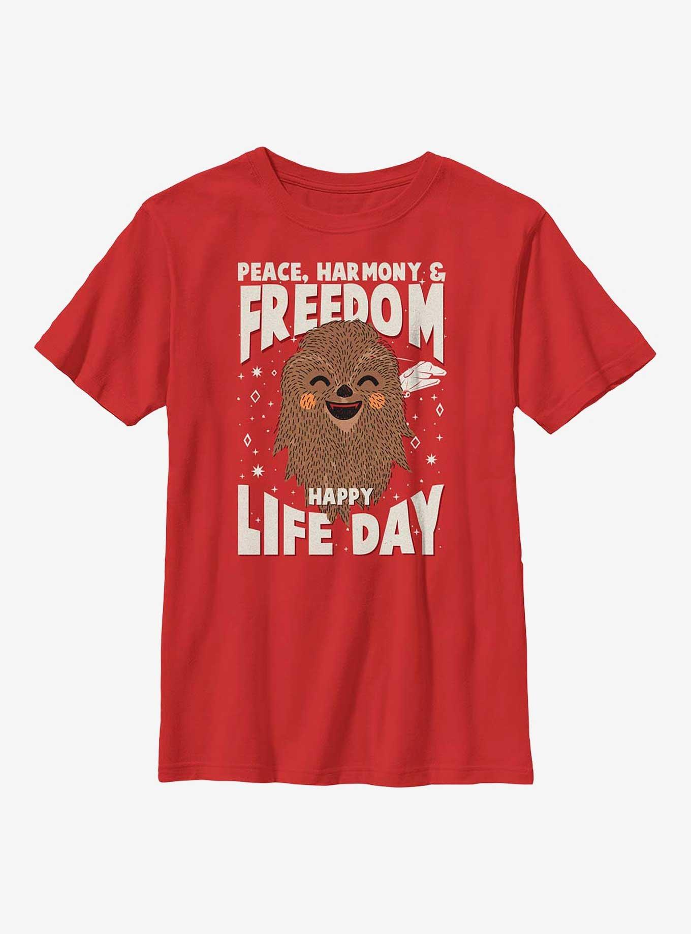 Star Wars Chewie Happy Life Day Youth T-Shirt, , hi-res