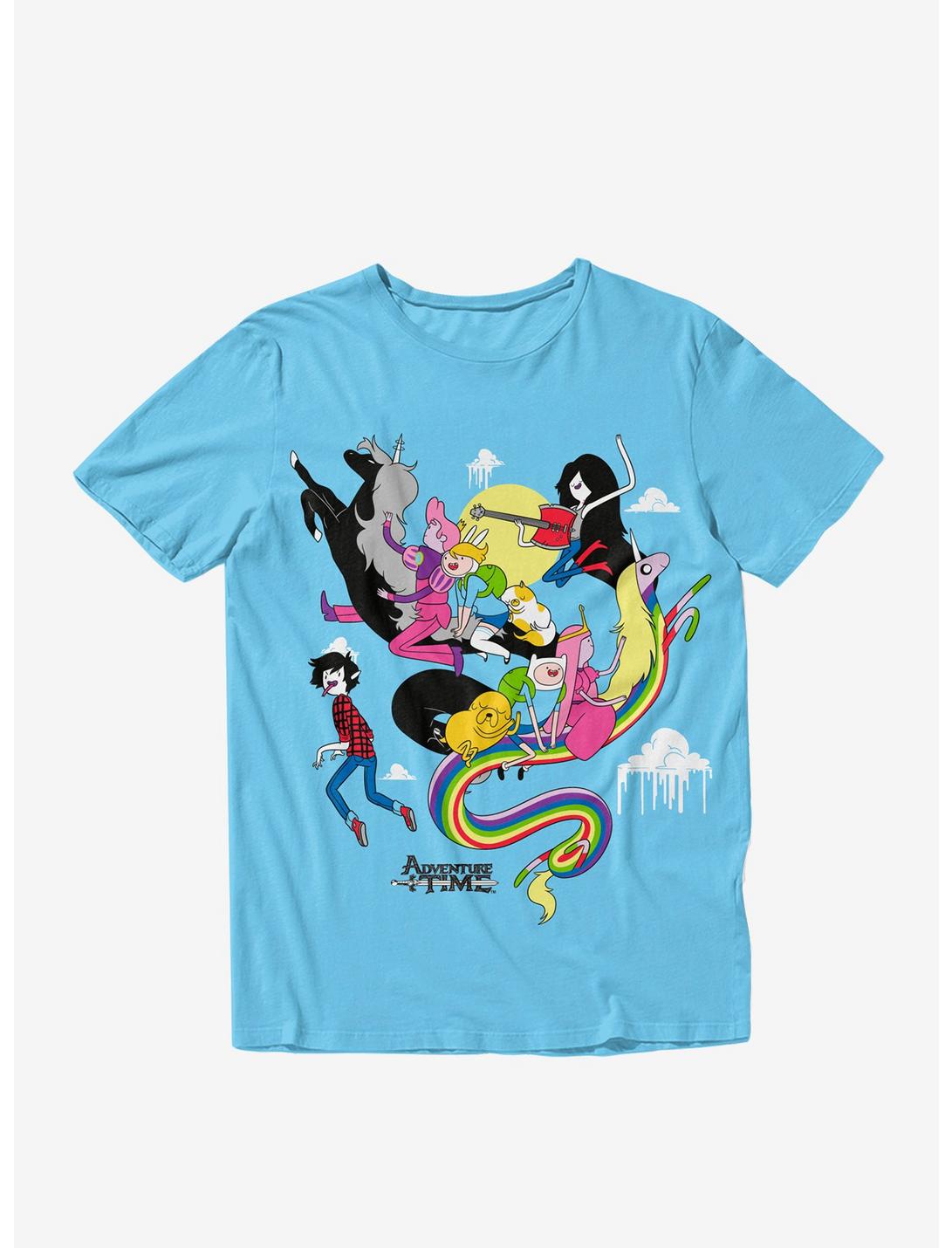 Adventure Time Gender-Swap Group T-Shirt, LT BLUE, hi-res