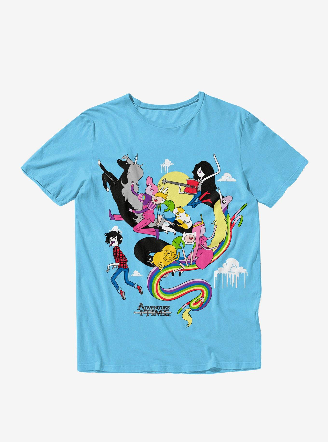 Adventure Time Gender-Swap Group T-Shirt, LT BLUE, hi-res