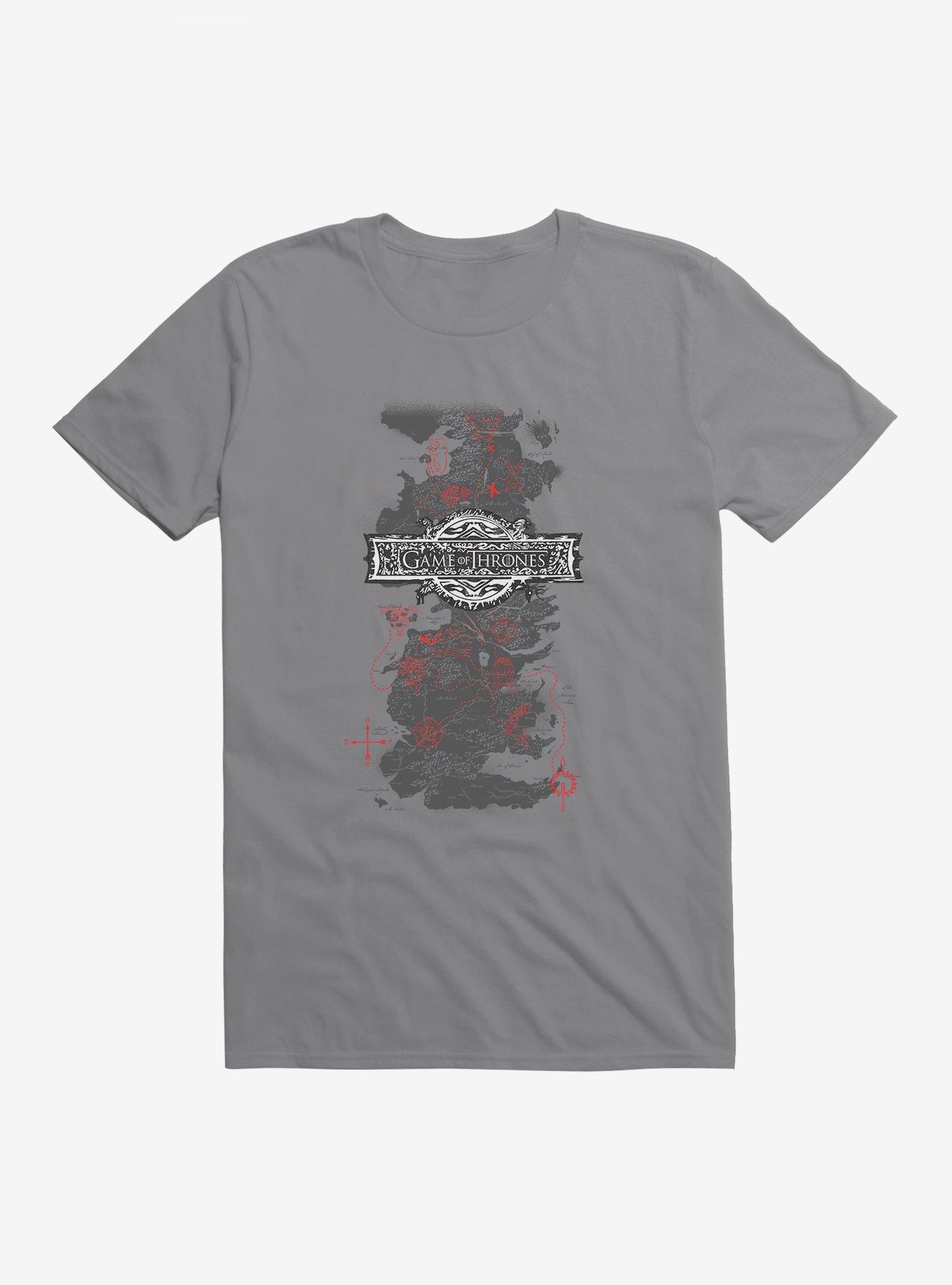 Game Of Thrones Kingdom Map T-Shirt, STORM GREY, hi-res