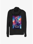 Marvel Thor: Love and Thunder Asgardian Movie Poster Cowl Neck Long-Sleeve Top, BLACK, hi-res