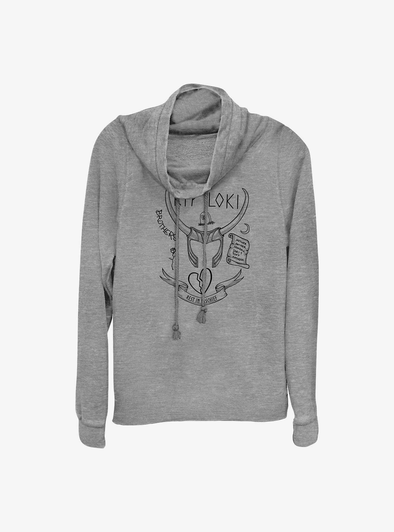 Marvel Thor Rest In Mischief Loki Cowl Neck Long-Sleeve Top