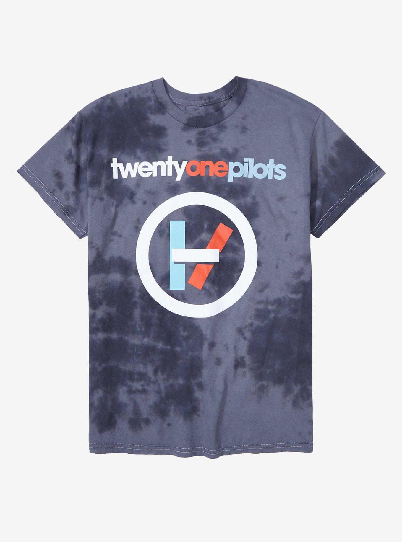 Twenty One Pilots Vessel Logo Tie-Dye T-Shirt, BLACK, hi-res