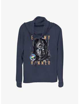 Marvel Thor: Love and Thunder Eat My Hammer Dr. Jane Foster Portrait Cowl Neck Long-Sleeve Top, , hi-res