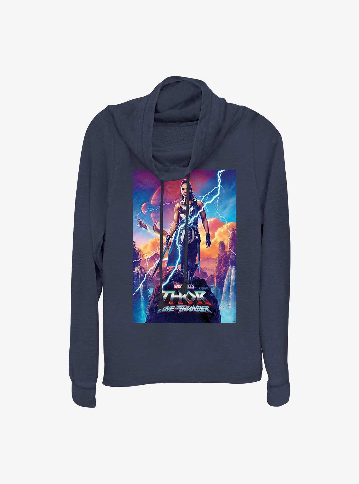 Marvel Thor: Love and Thunder Valkyrie Movie Poster Cowl Neck Long-Sleeve Top, , hi-res