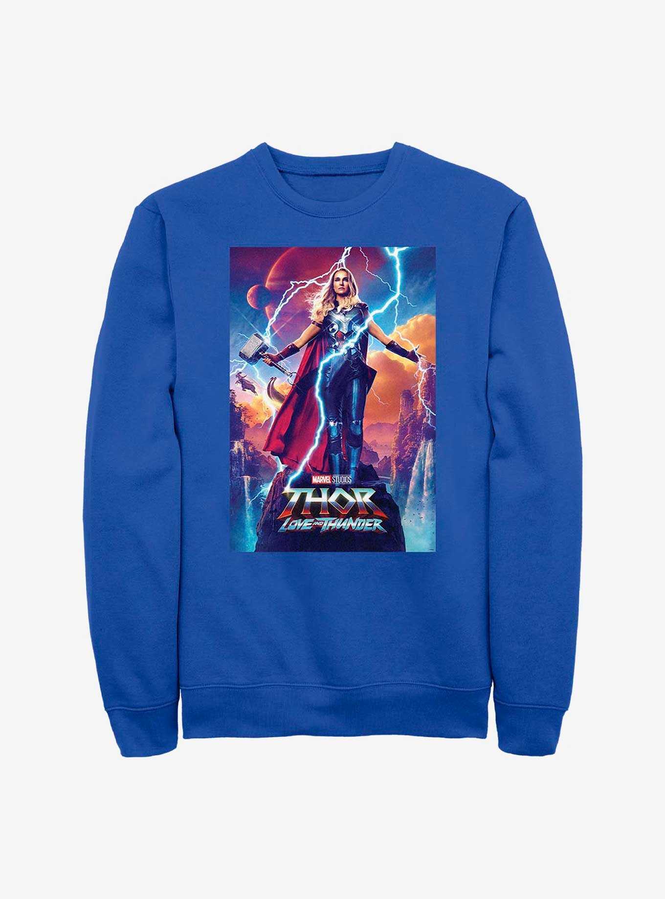 Marvel Thor: Love and Thunder Mighty Thor Movie Poster Sweatshirt, , hi-res