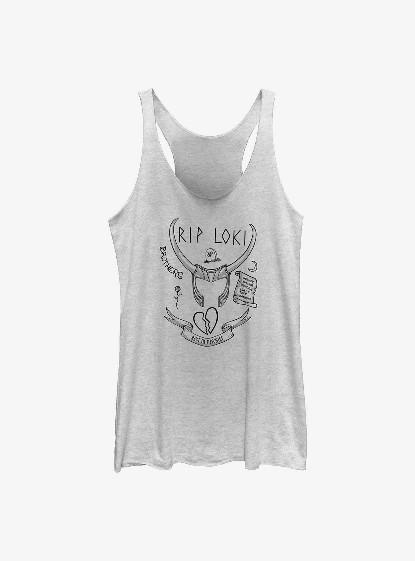 Marvel Thor Rest In Mischief Loki Girls Tank, WHITE HTR, hi-res