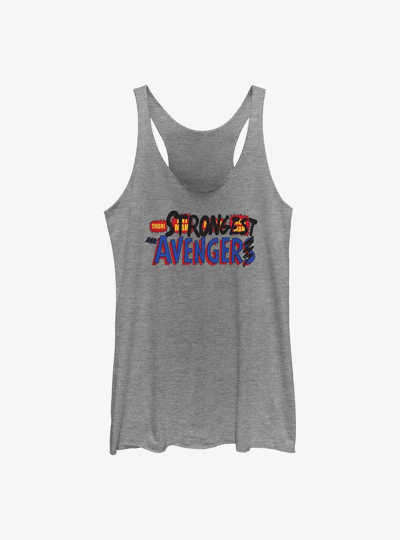 Marvel Thor Strongest Avenger Girls Tank, GRAY HTR, hi-res