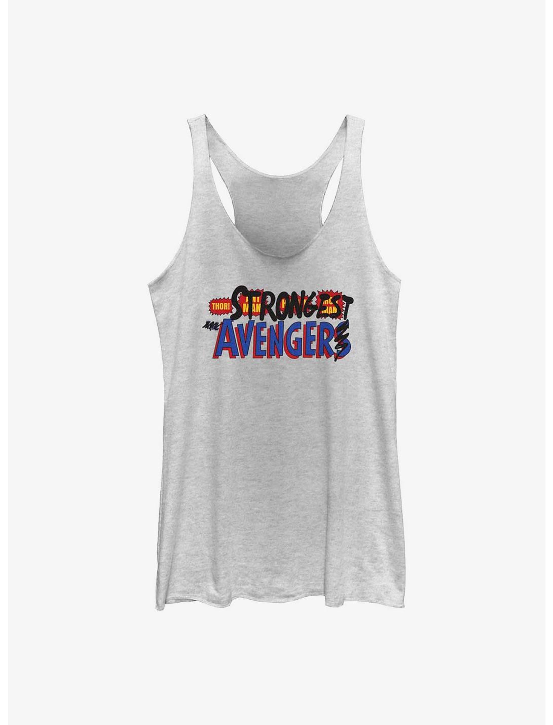 Marvel Thor Strongest Avenger Girls Tank, WHITE HTR, hi-res