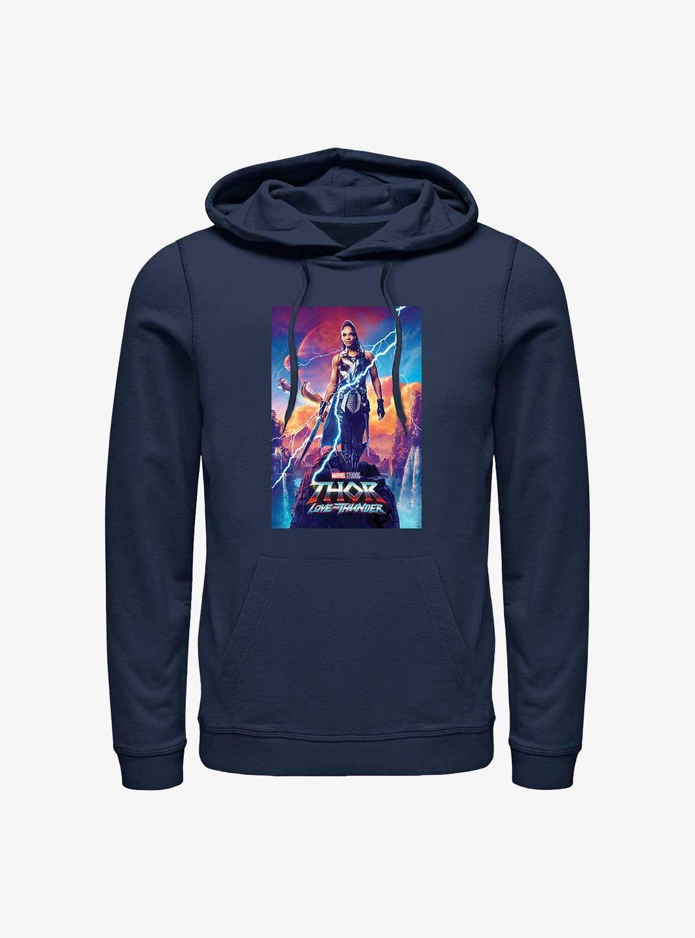Marvel Thor: Love and Thunder Valkyrie Movie Poster Hoodie, NAVY, hi-res