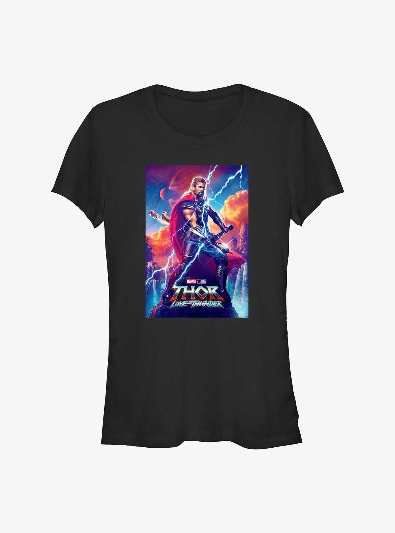 Marvel Thor: Love and Thunder Asgardian Movie Poster Girls T-Shirt, BLACK, hi-res