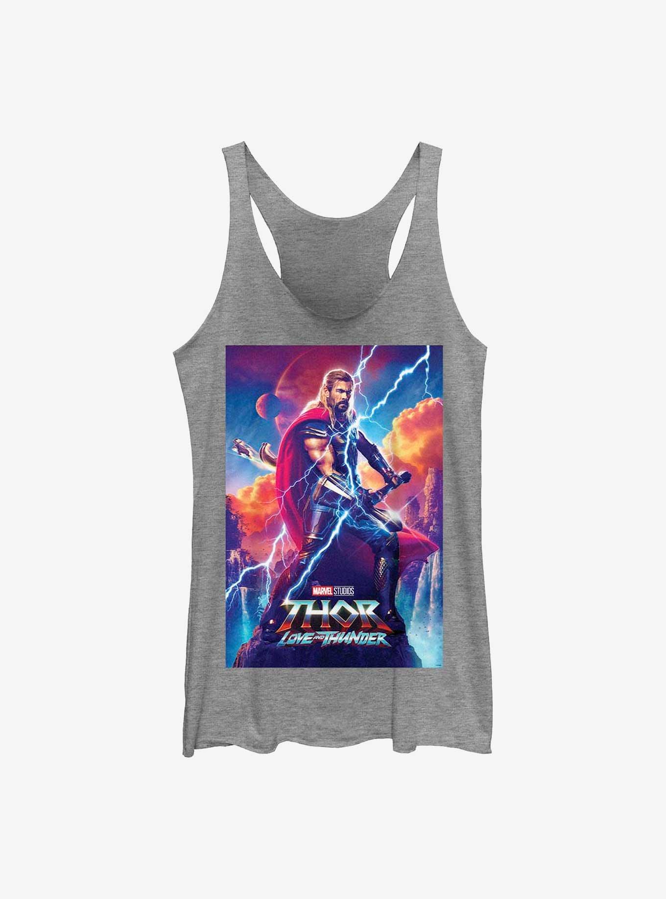 Marvel Thor: Love and Thunder Asgardian Movie Poster Girls Tank, GRAY HTR, hi-res