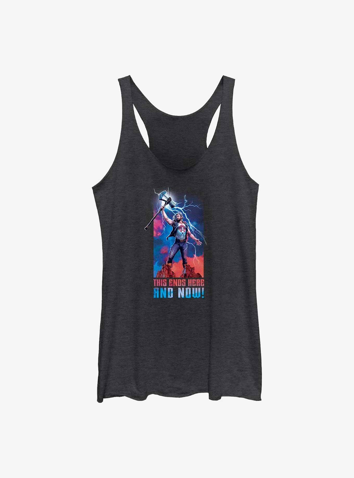 Marvel Thor: Love and Thunder Ends Here and Now Girls Tank, BLK HTR, hi-res