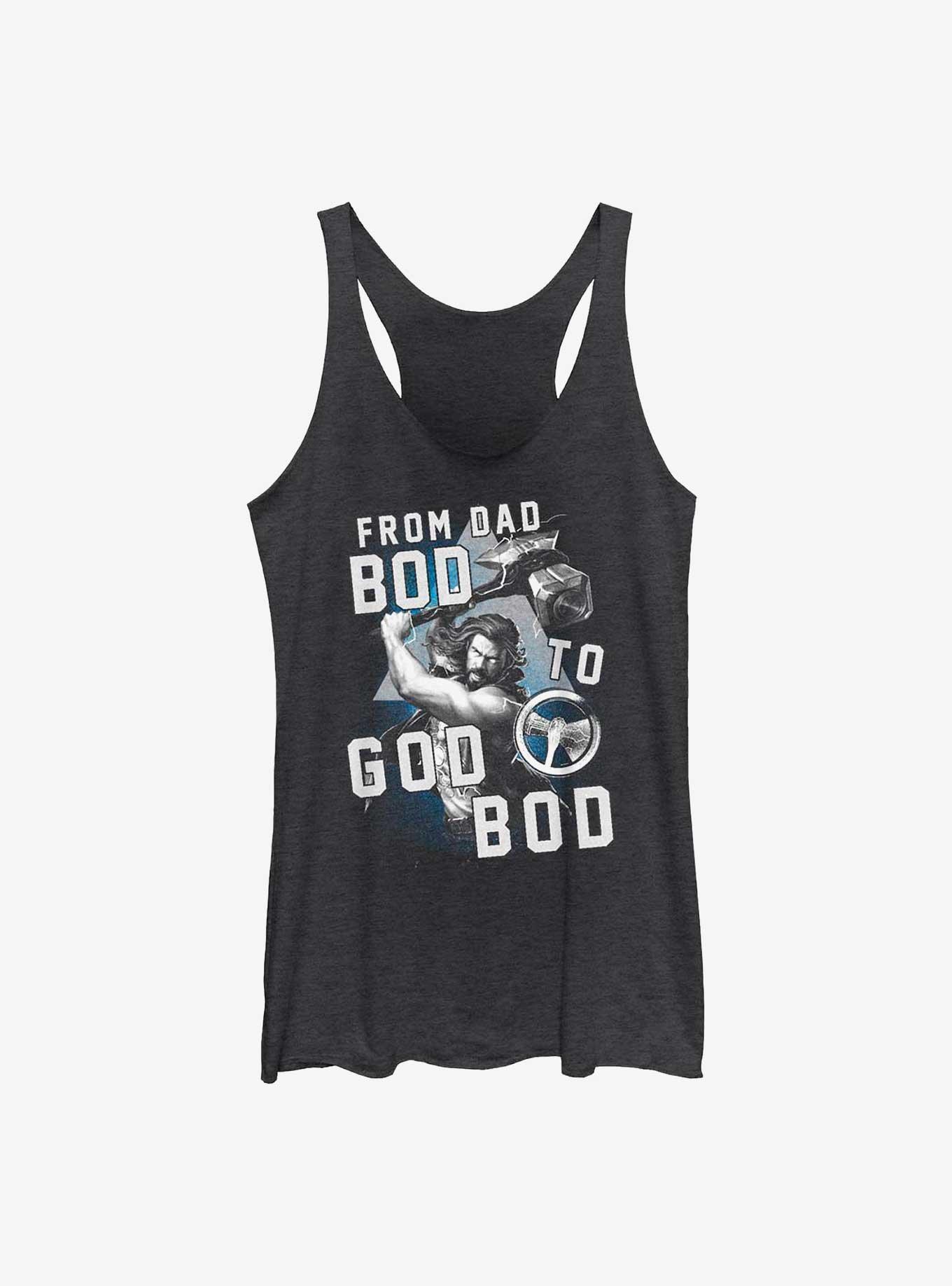 Marvel Thor: Love and Thunder From Dad Bod To God Bod Girls Tank, BLK HTR, hi-res