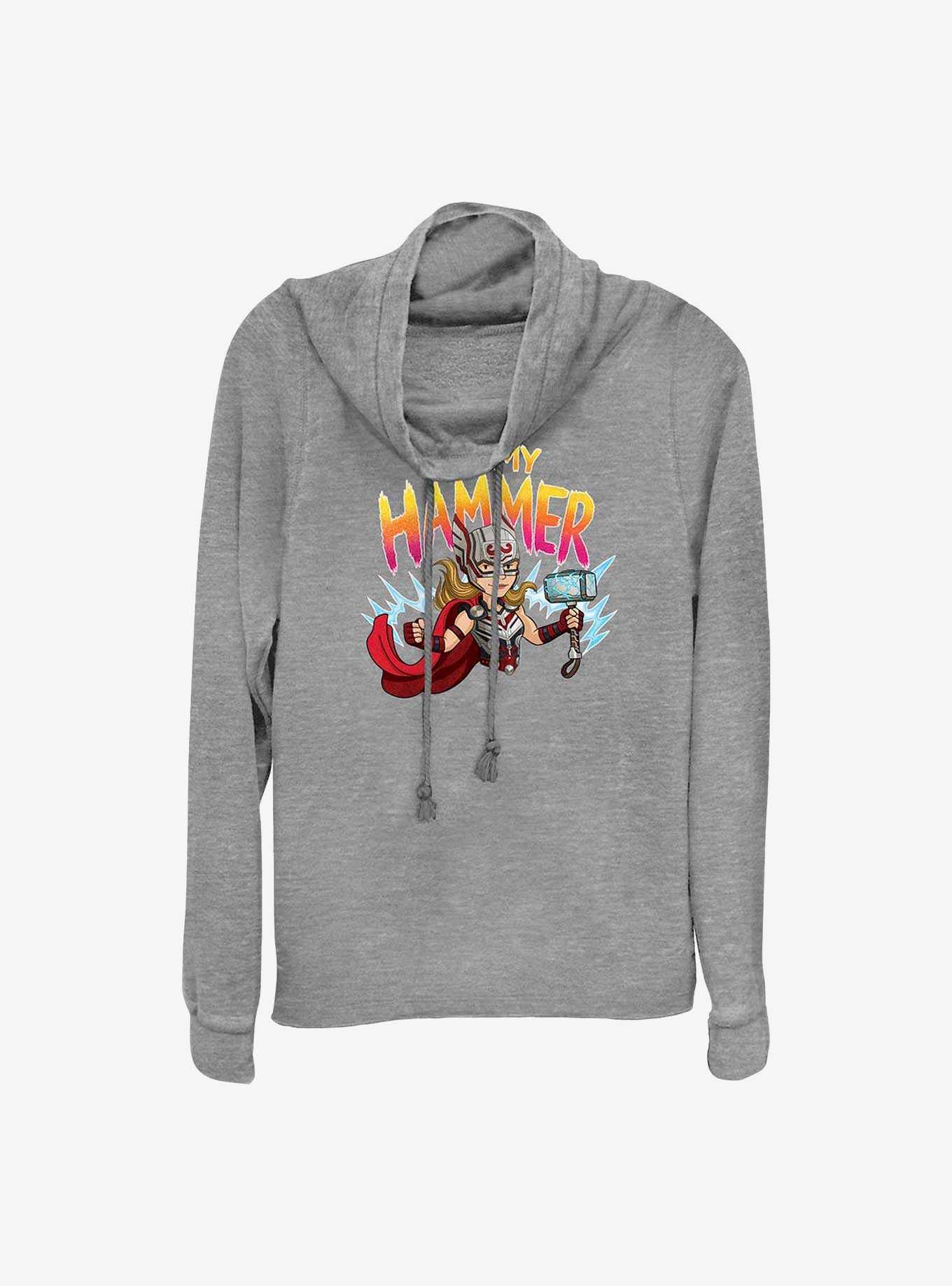 Marvel Thor: Love and Thunder Mighty Thor Eat My Hammer Cowl Neck Long-Sleeve Top, , hi-res