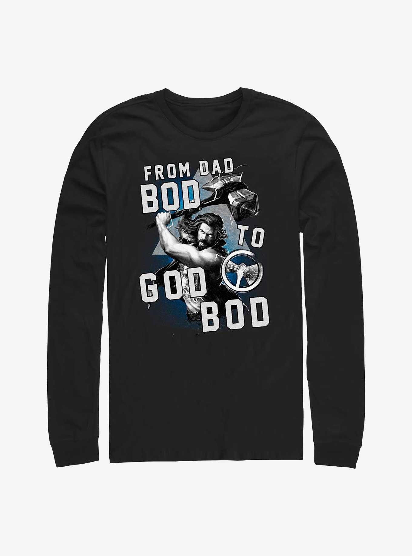 Marvel Thor: Love and Thunder From Dad Bod To God Bod Long-Sleeve T-Shirt, , hi-res