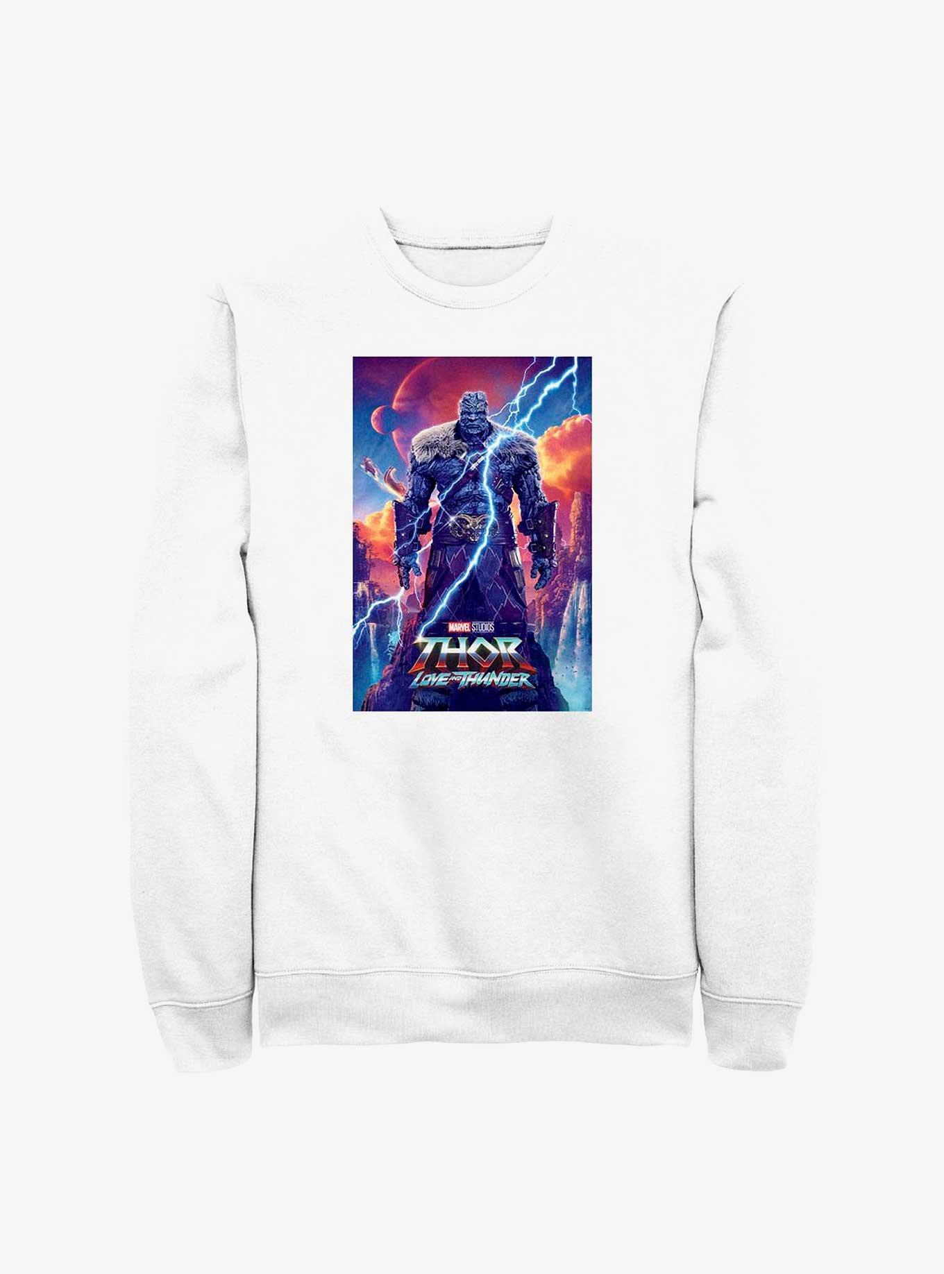 Marvel Thor: Love and Thunder Korg Movie Poster Sweatshirt, WHITE, hi-res