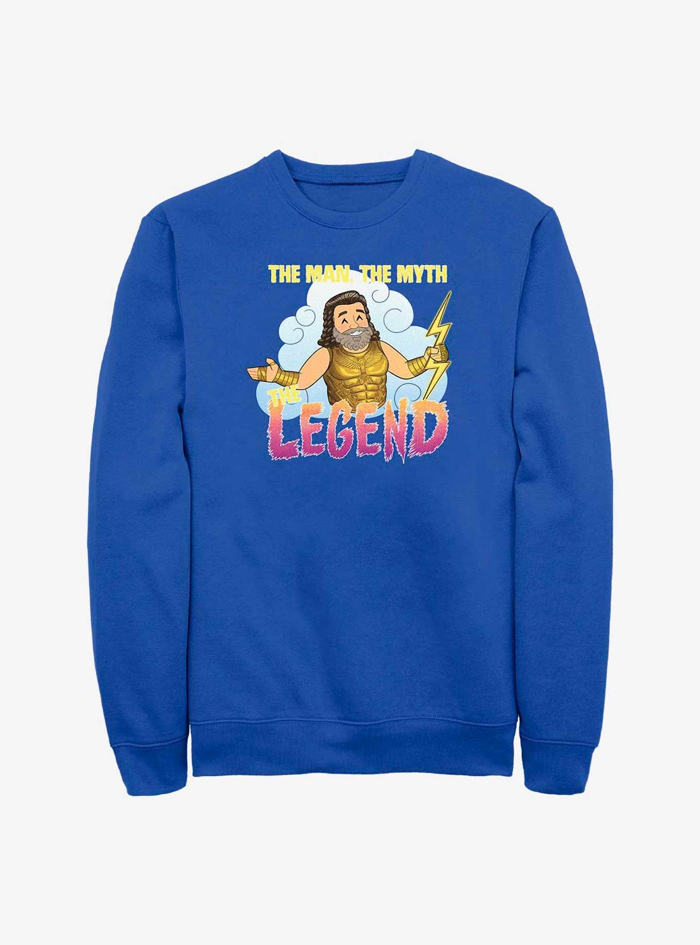 Marvel Thor: Love and Thunder Zeus Man Myth Legend Sweatshirt, ROYAL, hi-res