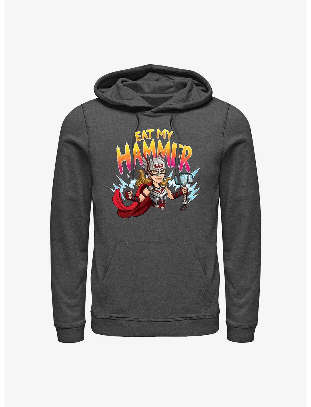 Marvel Thor: Love and Thunder Mighty Thor Eat My Hammer Hoodie, CHAR HTR, hi-res