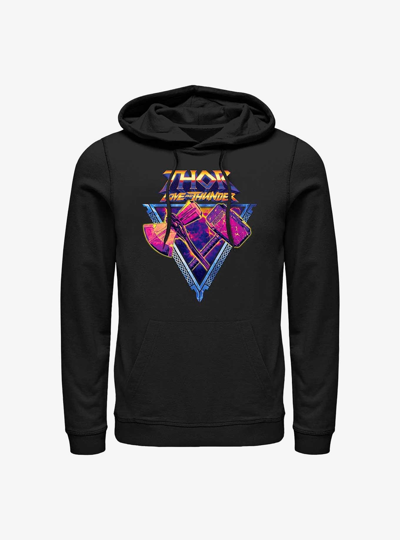 Marvel Thor: Love and Thunder Mjolnir and Stormbreaker Hoodie, BLACK, hi-res