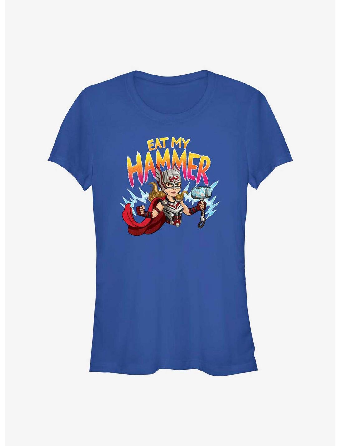 Marvel Thor: Love and Thunder Mighty Thor Eat My Hammer Girls T-Shirt, ROYAL, hi-res