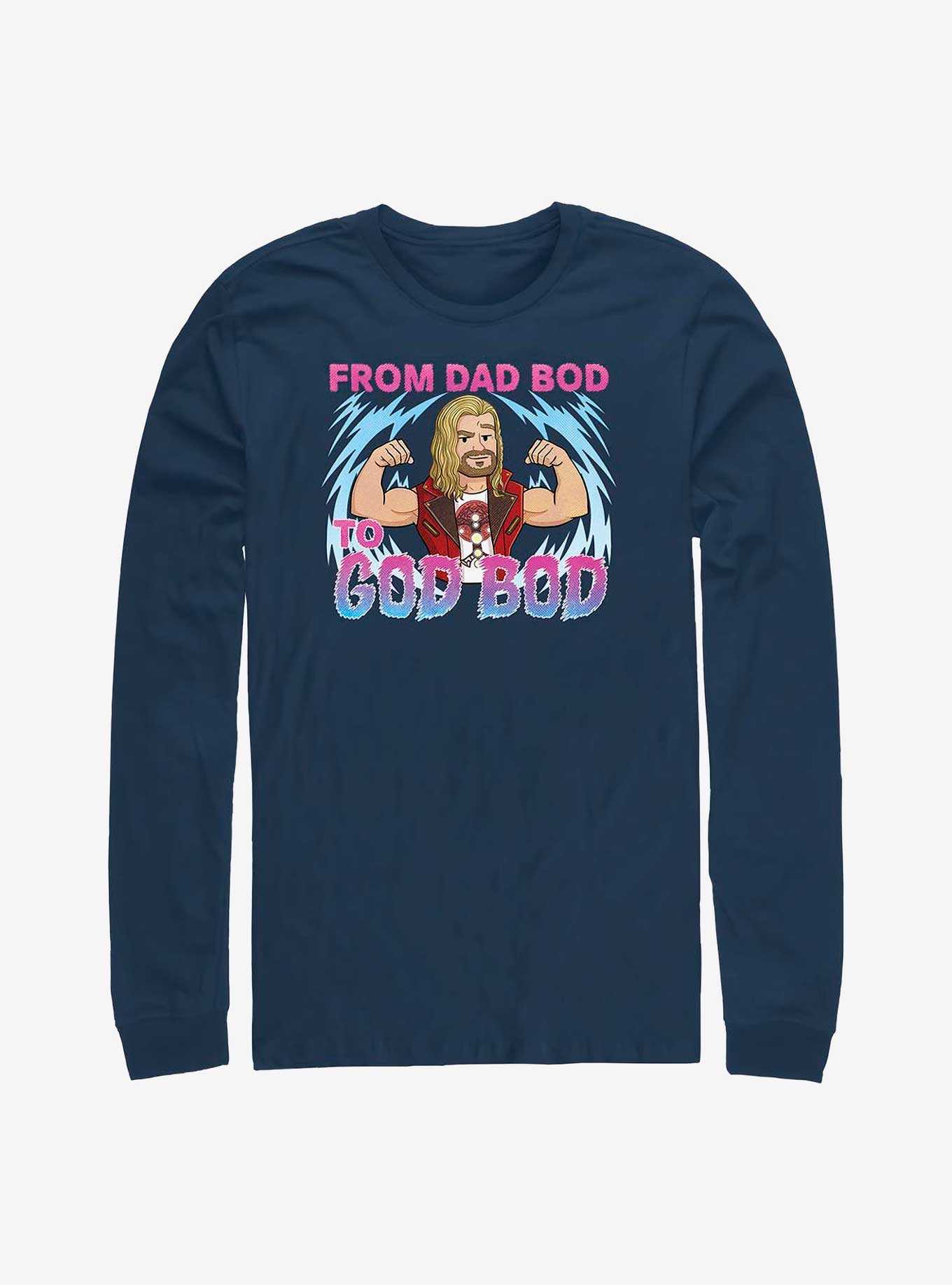 Marvel Thor: Love and Thunder Dad Bod To God Bod Long-Sleeve T-Shirt, , hi-res