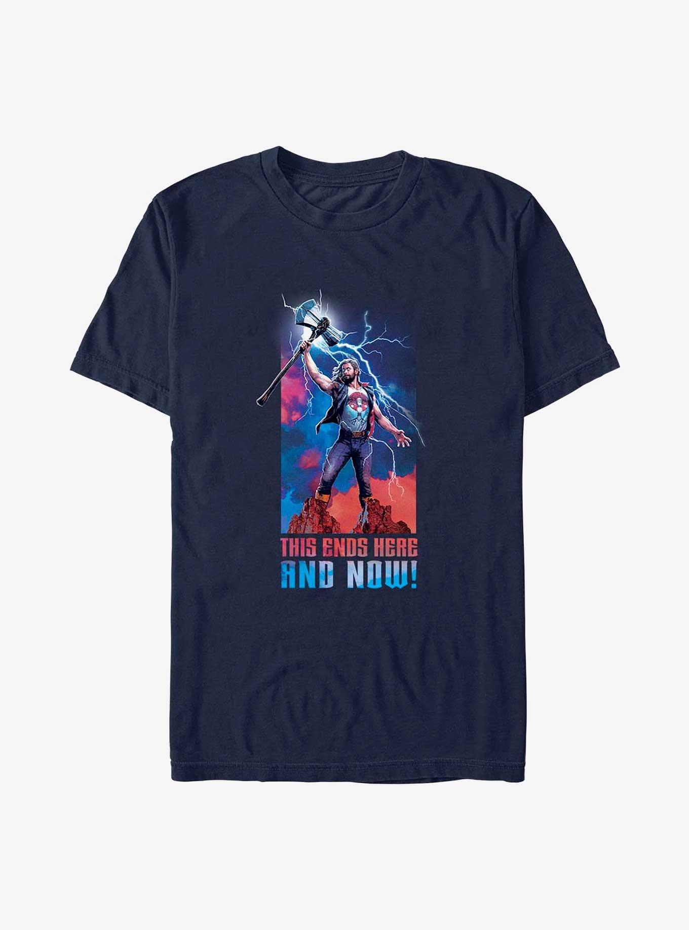 Marvel Thor: Love and Thunder Ends Here and Now T-Shirt, NAVY, hi-res