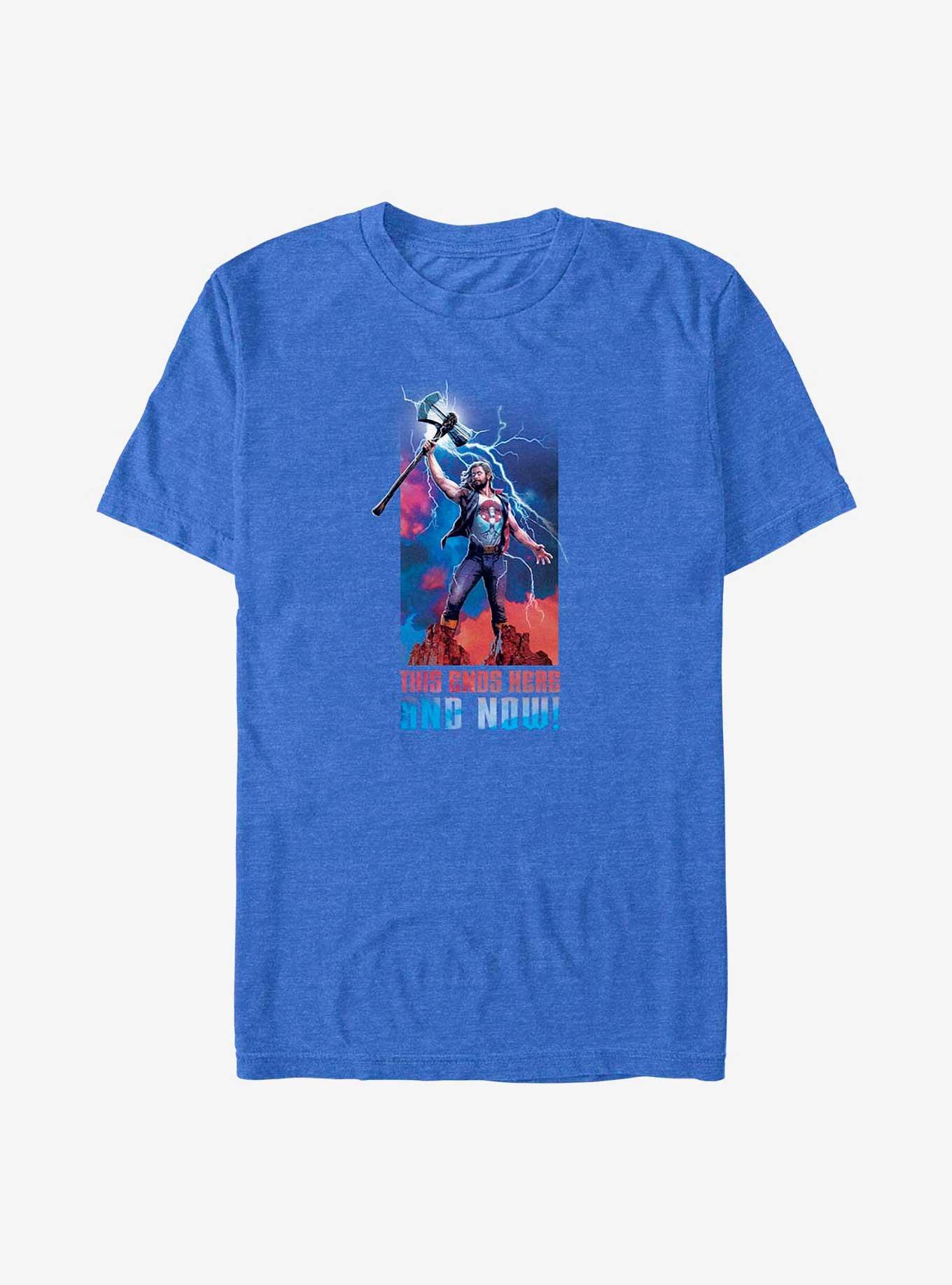Marvel Thor: Love and Thunder Ends Here and Now T-Shirt, ROY HTR, hi-res
