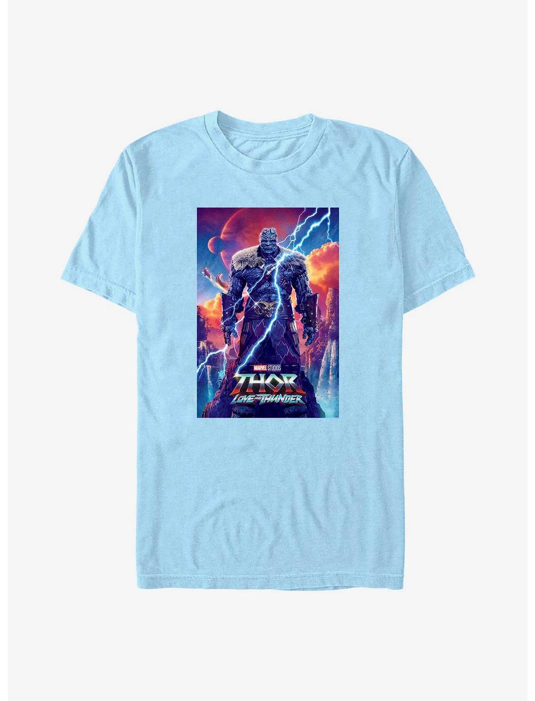 Marvel Thor: Love and Thunder Korg Movie Poster T-Shirt, LT BLUE, hi-res