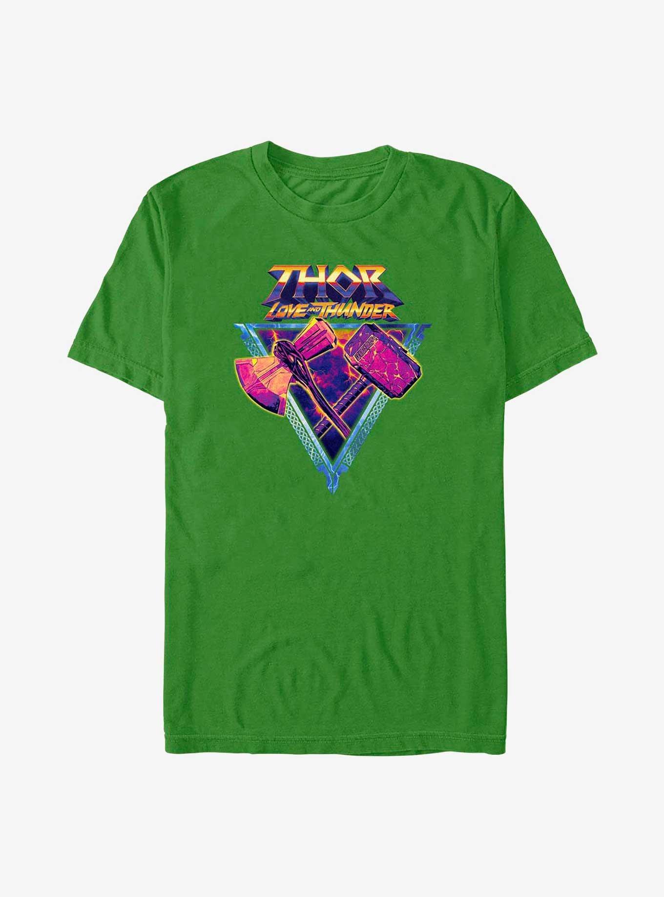Marvel Thor: Love and Thunder Mjolnir and Stormbreaker T-Shirt, KELLY, hi-res