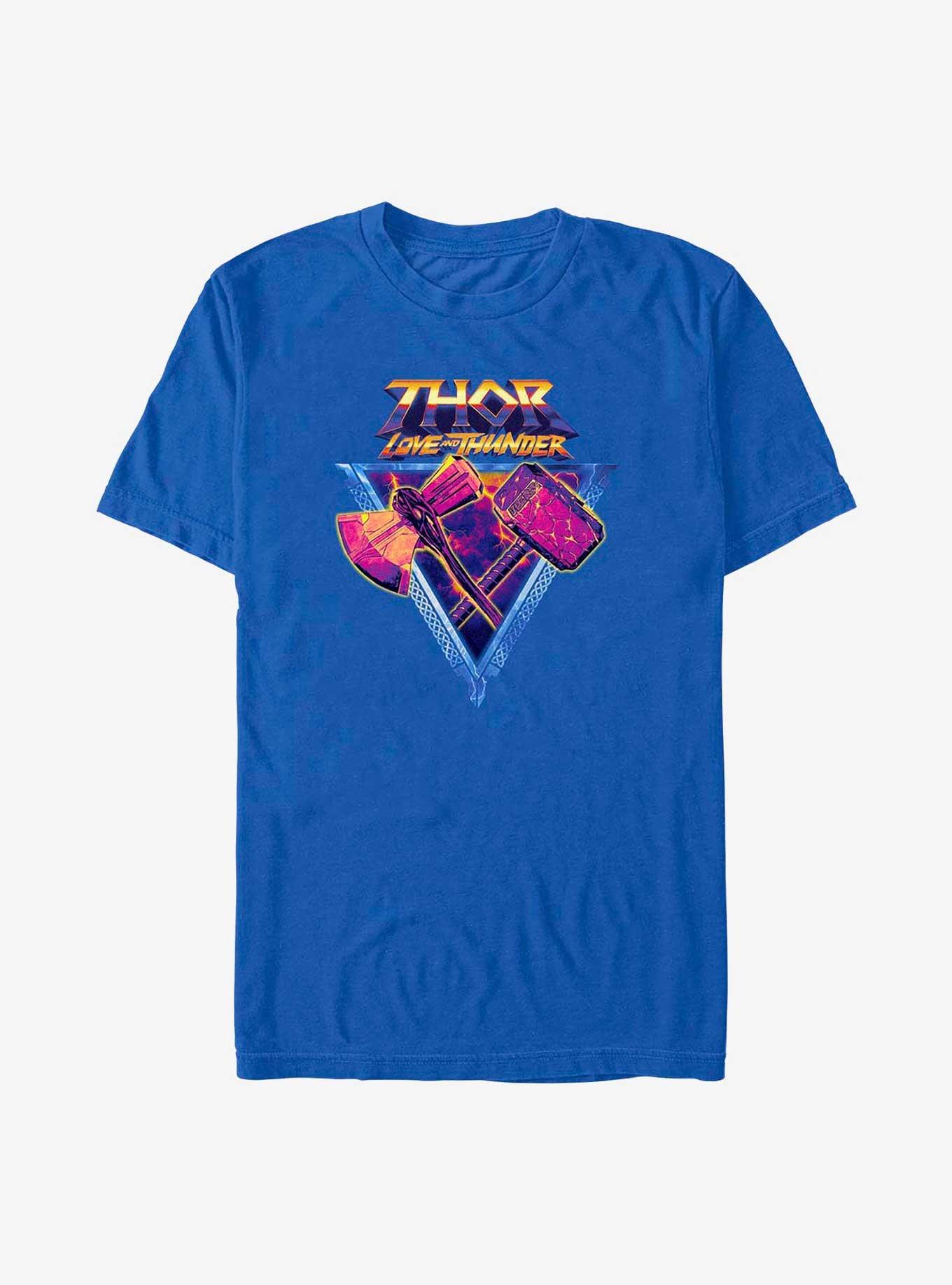 Marvel Thor: Love and Thunder Mjolnir and Stormbreaker T-Shirt, ROYAL, hi-res