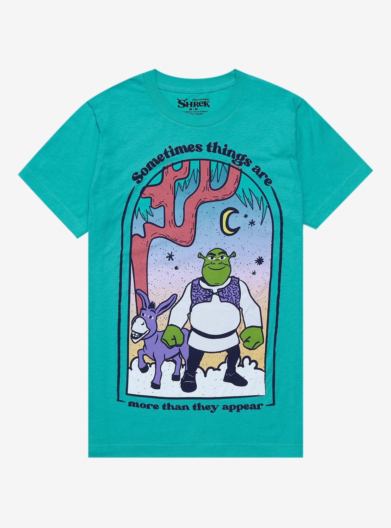 Shrek Donkey & Shrek More Than They Appear Women&rsquo;s T-Shirt - BoxLunch Exclusive, GREEN, hi-res