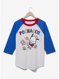 Sanrio Pochacco Portrait Raglan T-Shirt - BoxLunch Exclusive, OFF WHITE, hi-res