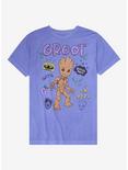 Marvel Guardians of the Galaxy Groot Doodle Icons T-Shirt, PURPLE, hi-res