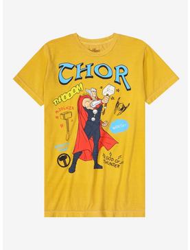 Marvel Thor Doodle Icons Women's T-Shirt - BoxLunch Exclusive, , hi-res